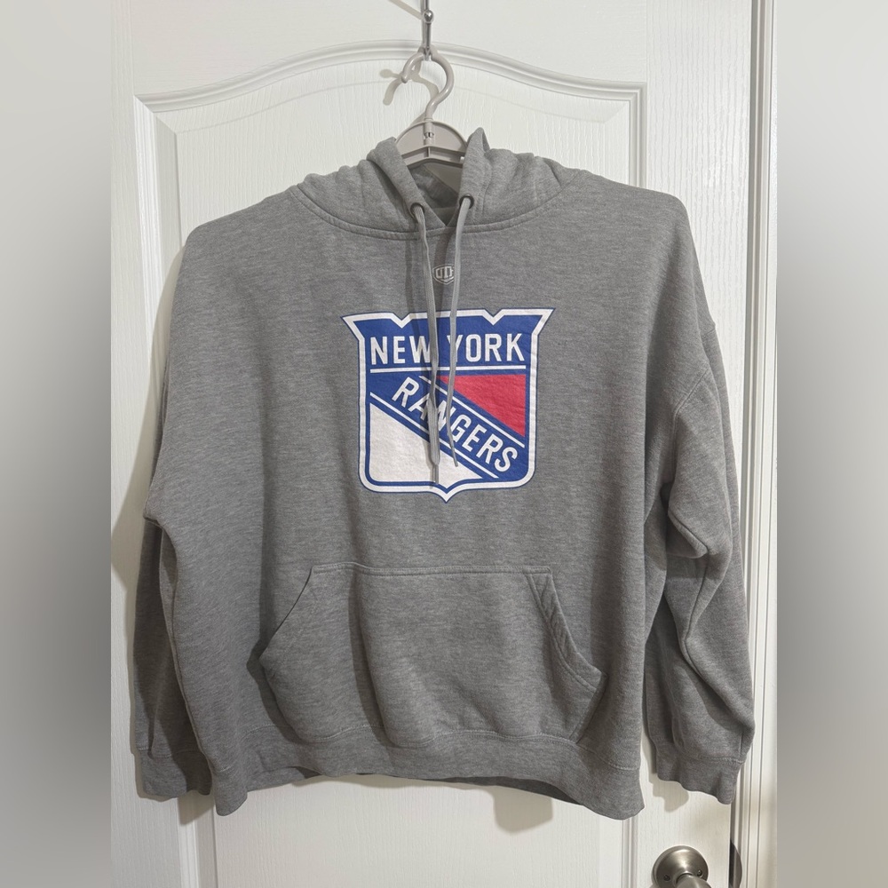 Gray New York Rangers Hoodie